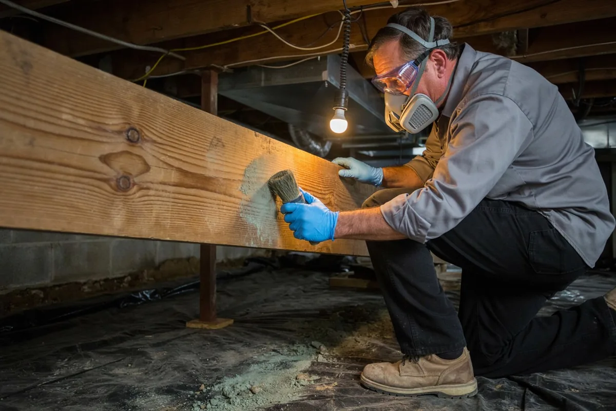 Crawl space mold remediation in Gulfport, MS